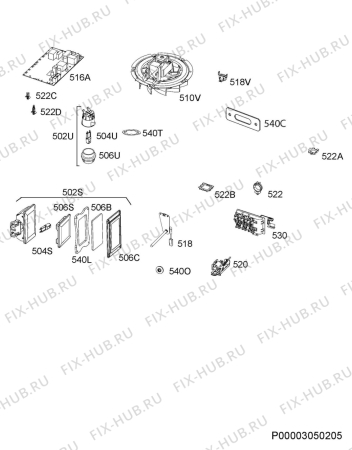 Взрыв-схема плиты (духовки) Electrolux EB4GL70CN - Схема узла Electrical equipment